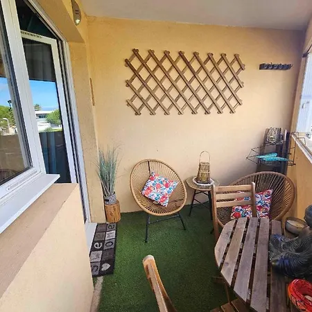 Kokua Developpement Presente Studio Cosy Les Palmiers Avec Piscine * Valras-Plage