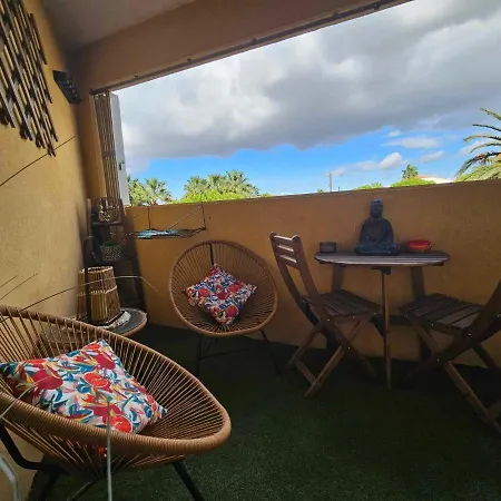 Kokua Developpement Presente Studio Cosy Les Palmiers Avec Piscine Appartement Valras-Plage